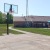 basketball hoop in front of a building